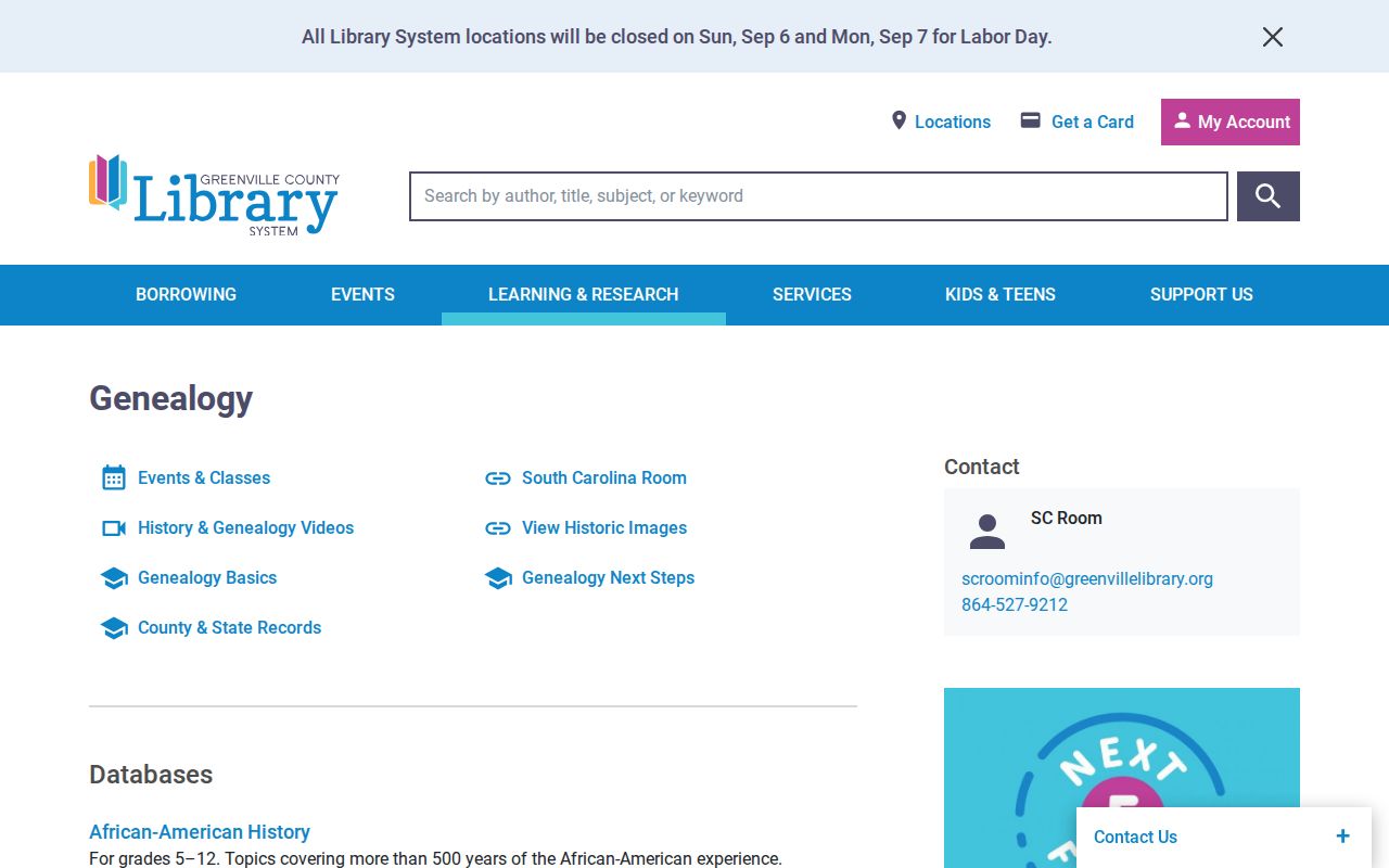 Greenville County city directory genealogy resources at the library