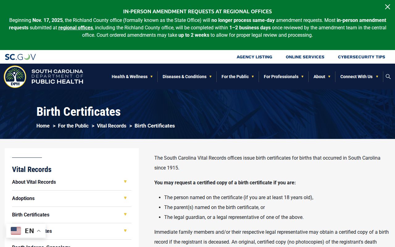 Greenville County residents directory South Carolina birth record route